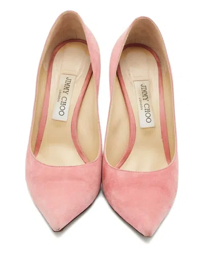Pre-owned Jimmy Choo 110mm Love Suede Pumps In Pink