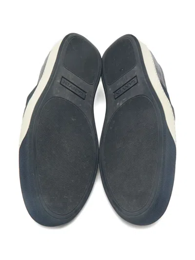 Pre-owned Lanvin Panel-design Slip-on Sneakers In Blue