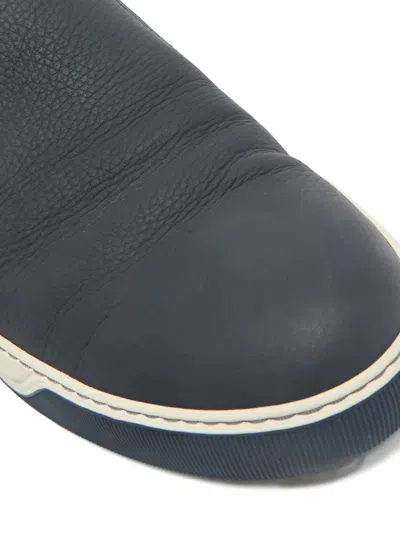 Pre-owned Lanvin Panel-design Slip-on Sneakers In Blue