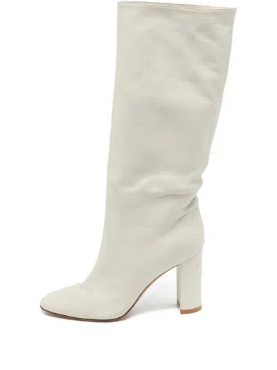 Pre-owned Gianvito Rossi 90mm  Leather Boots In White