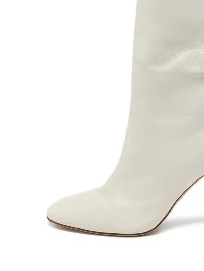 Pre-owned Gianvito Rossi 90mm  Leather Boots In White