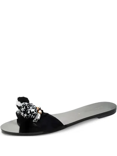 Pre-owned Sophia Webster Jada Flat Sandals In Black