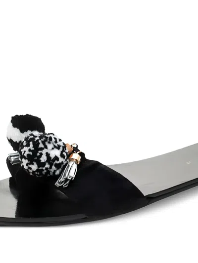 Pre-owned Sophia Webster Jada Flat Sandals In Black