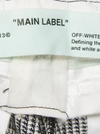 Pre-owned Off-white Prince Of Wales Check Trousers In Black