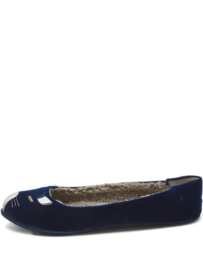 Pre-owned Marc Jacobs Vintage Velvet Ballet Flats In Black