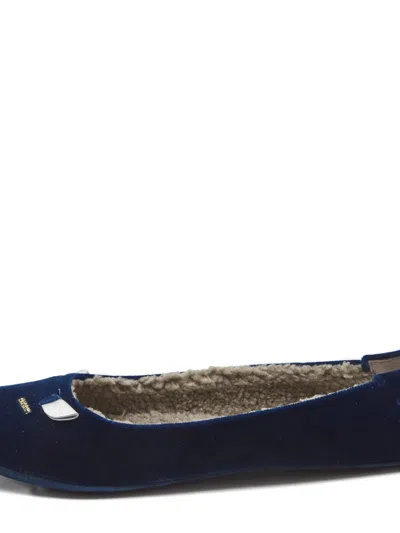 Pre-owned Marc Jacobs Vintage Velvet Ballet Flats In Black