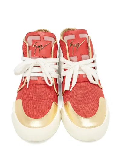 Pre-owned Giuseppe Zanotti Vintage  Logo-plaque Sneakers In Red