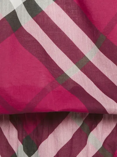 Pre-owned Burberry Tartan Cotton Mini Dress In Pink