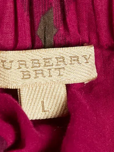 Pre-owned Burberry Tartan Cotton Mini Dress In Pink