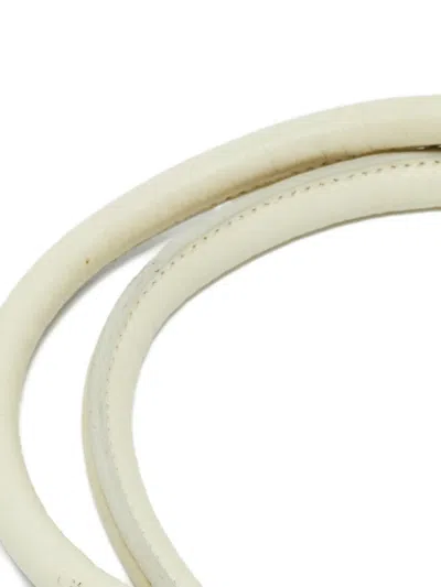 Pre-owned Moschino Logo Satchel Bag In Neutral