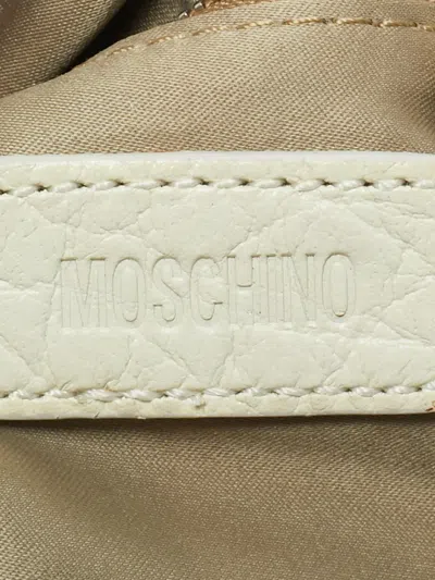 Pre-owned Moschino Logo Satchel Bag In Neutral