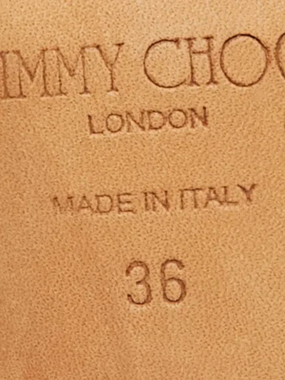 Pre-owned Jimmy Choo Thistle Patent-leather Sandals In Pink