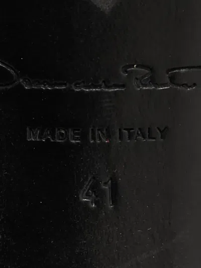 Pre-owned Oscar De La Renta Braided Suede Sandals In Red