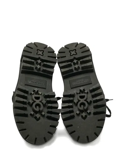 Pre-owned Dolce & Gabbana Logo-detail Boots In Black