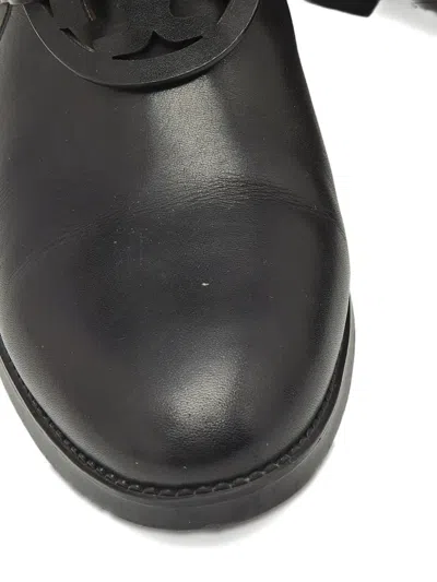 Pre-owned Tory Burch Miller Leather Boots In Black