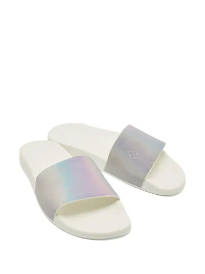 Pre-owned Louis Vuitton Waterfront Monogram-pattern Slides In White