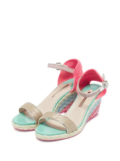 Pre-owned Sophia Webster Lucita Wedge Sandals In Pink