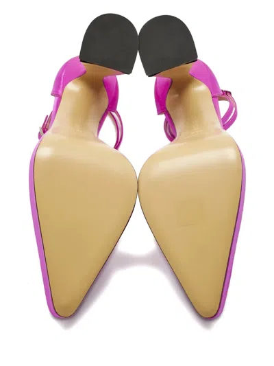 Pre-owned Mach&mach Platform Crystal Pumps In Pink