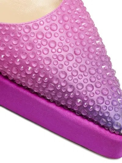 Pre-owned Mach&mach Platform Crystal Pumps In Pink