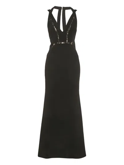 Pre-owned Bcbg Max Azria Lace Maxi Dress In Black