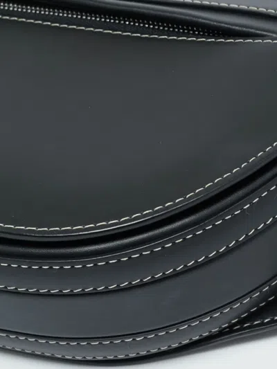 Pre-owned Burberry Olympia Leather Belt Bag In Black