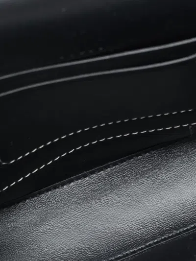 Pre-owned Burberry Olympia Leather Belt Bag In Black