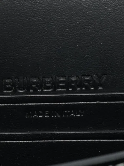 Pre-owned Burberry Olympia Leather Belt Bag In Black