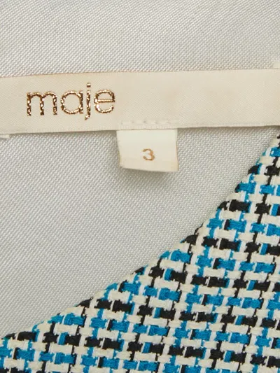 Pre-owned Maje Check Mini Dress In Blue