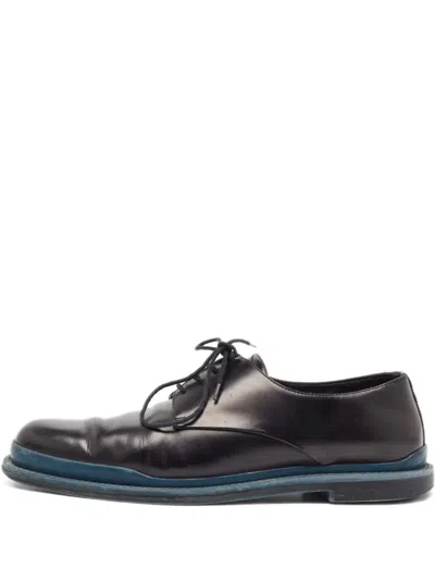 Pre-owned Bottega Veneta Leather Derby Shoes In Black