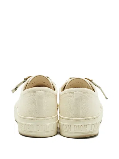 Pre-owned Dior Walk'n' Canvas Sneakers In Neutral