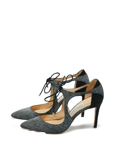 Pre-owned Jimmy Choo Vanessa Lace-up Pumps In Black