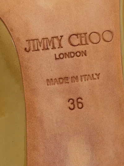 Pre-owned Jimmy Choo Peep-toe Pumps In Gold