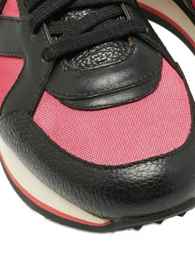 Pre-owned Jimmy Choo Panelled Lace-up Sneakers In Black