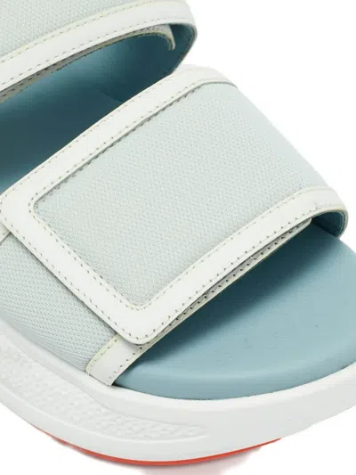 Pre-owned Hermes 35.5 Calf Leather Strap Sandals In Blue