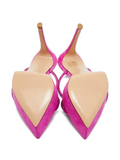 Pre-owned Gianvito Rossi Cannes Crystal-embellished Heeled Sandals In Pink