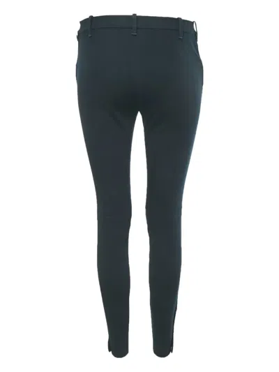 Pre-owned Polo Ralph Lauren Suede-trim Trousers In Blue