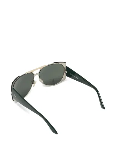 Pre-owned Dior Geometric Sunglasses In Green