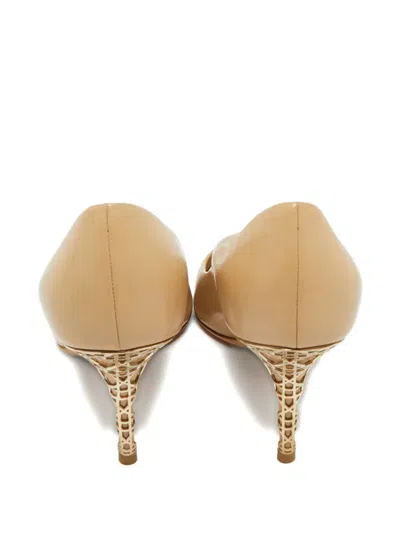 Pre-owned Dior Peep-toe Pumps In Neutral