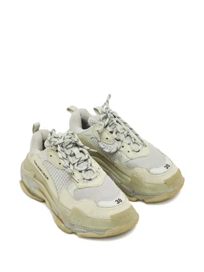 Pre-owned Balenciaga Lace-up Sneakers In Neutral