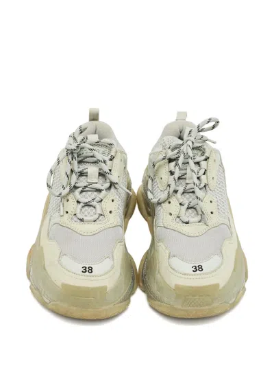 Pre-owned Balenciaga Lace-up Sneakers In Neutral