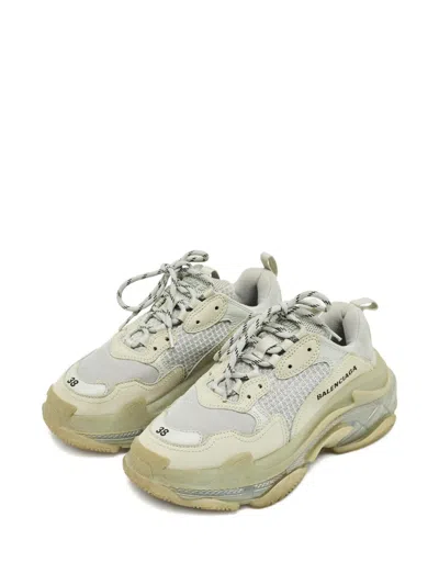 Pre-owned Balenciaga Lace-up Sneakers In Neutral