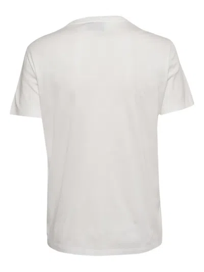 Pre-owned Prada Rubber Triangle Logo T-shirt In White