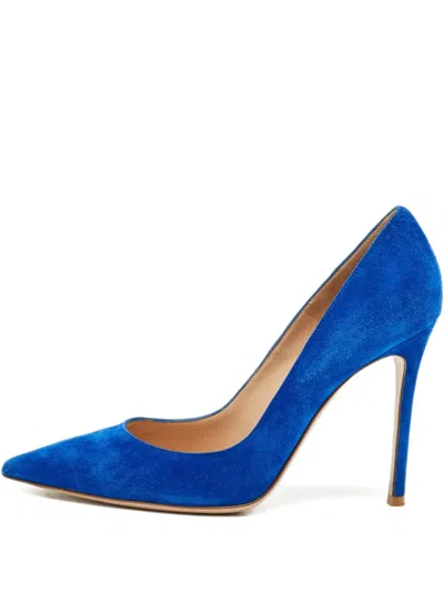 Pre-owned Gianvito Rossi Pointed-toe Pumps In Blue