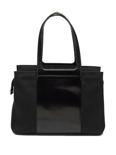 Pre-owned Ferragamo Leather-detailed Tote Bag In Black