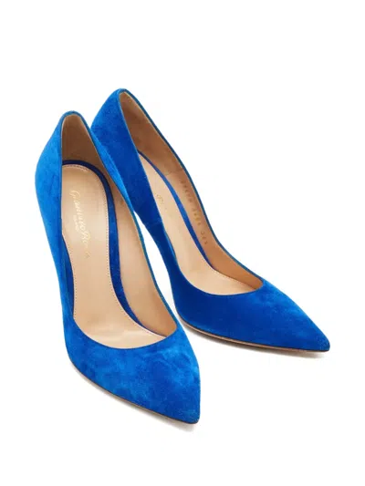 Pre-owned Gianvito Rossi Pointed-toe Pumps In Blue