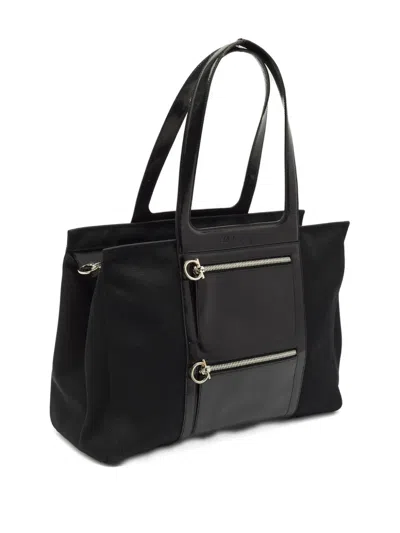 Pre-owned Ferragamo Leather-detailed Tote Bag In Black