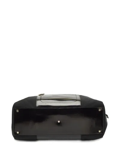 Pre-owned Ferragamo Leather-detailed Tote Bag In Black