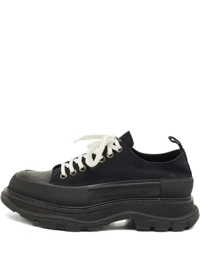 Pre-owned Alexander Mcqueen Slick Lace-up Sneakers In Black