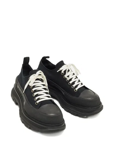Pre-owned Alexander Mcqueen Slick Lace-up Sneakers In Black