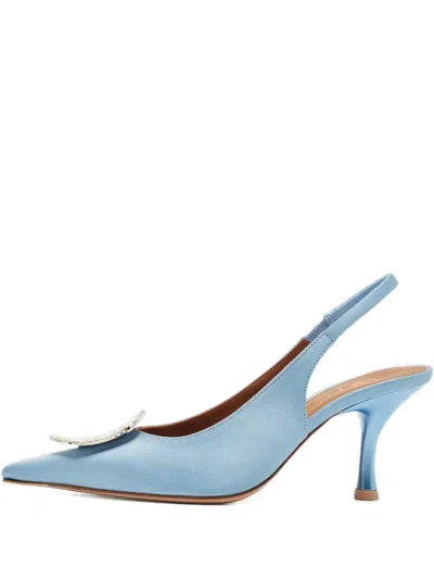 Pre-owned Malone Souliers Vilma Pointed-toe Pumps In Blue